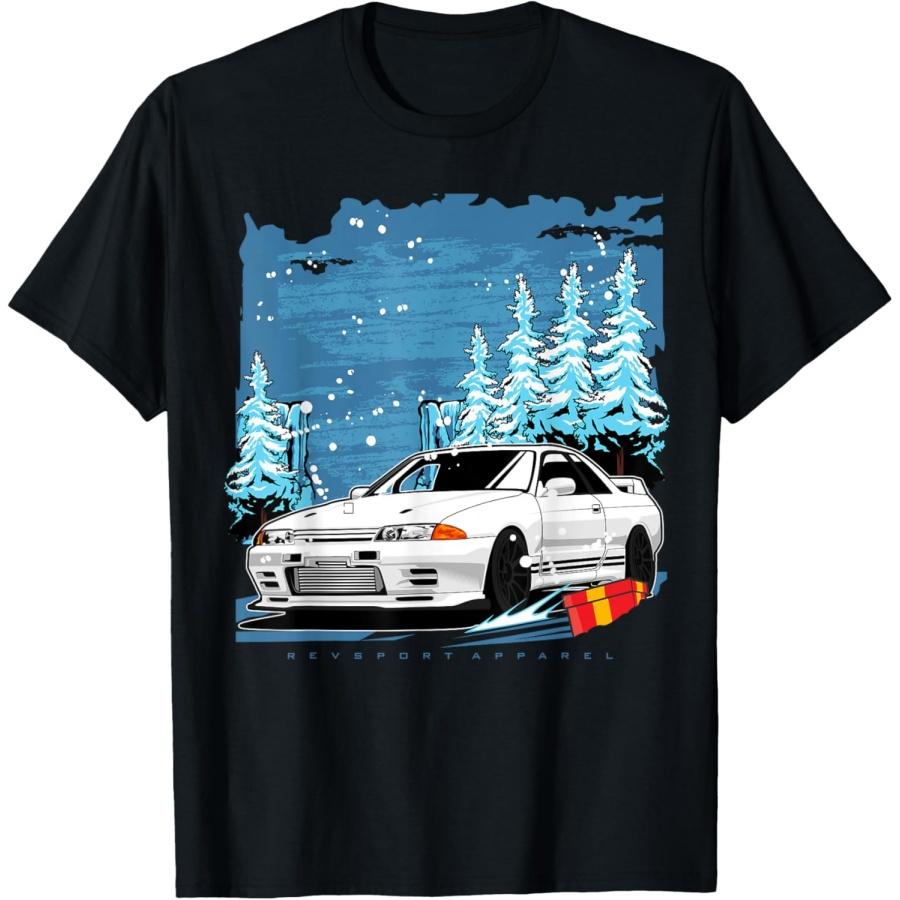 R33 Skyline JDM Car Winter_Christmas Theme T-Shirt XXXXXL