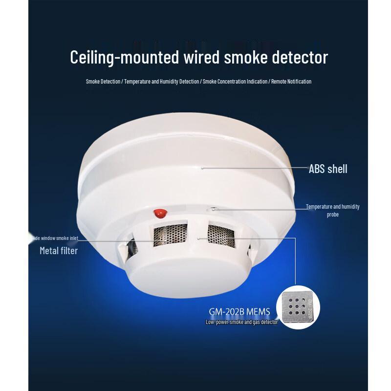 JunDingYing Y7500B RS485 Ceiling Smoke & Temp/Humidity Transmitter