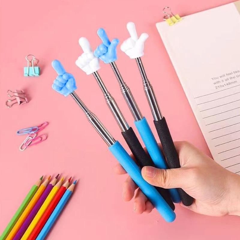 2Pcs Telescopic Teachers Pointer Retractable Classroom Pointer Sticks Finger Reading Guide Teaching Tools Whiteboard Pointer