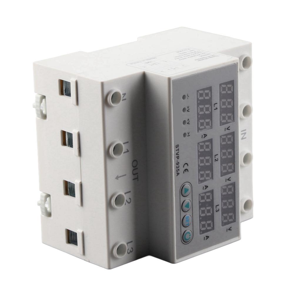 Adjustable Voltage Current Protector 3 Phase Digital Display Automatic Recovery Voltage Protector Relay AC220 380V 63A