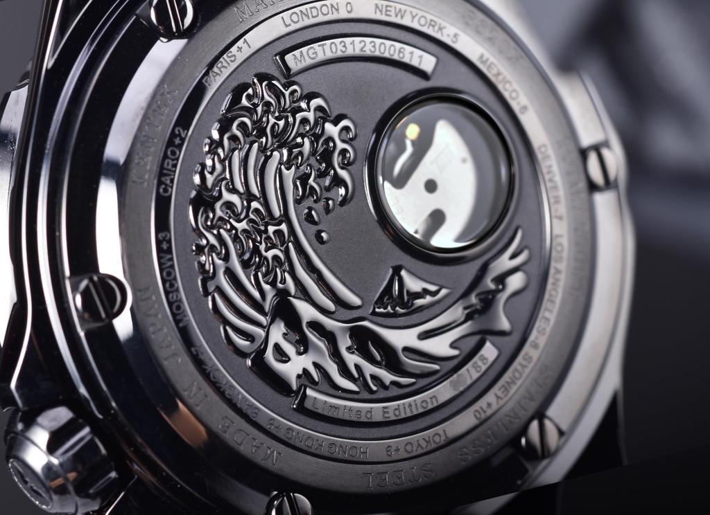 [KENTEX] Watch IWAWP MARINE GMT Mechanical Automatic Winding Limited to 88 pieces S820X-04 Men's Black