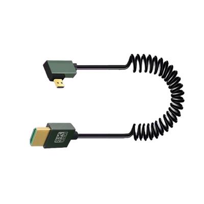 Flexible 8K HDMIs zu Micros HDMIs Kabel Federdesign für klare Bilder Einfache Aufbewahrung für 8K Videoausgabe Tragbarer Gebrauch