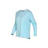 Solid Color Quick-Dry Pullover Round Neck Long Sleeve T-Shirt Women Tops Blue 885253-483