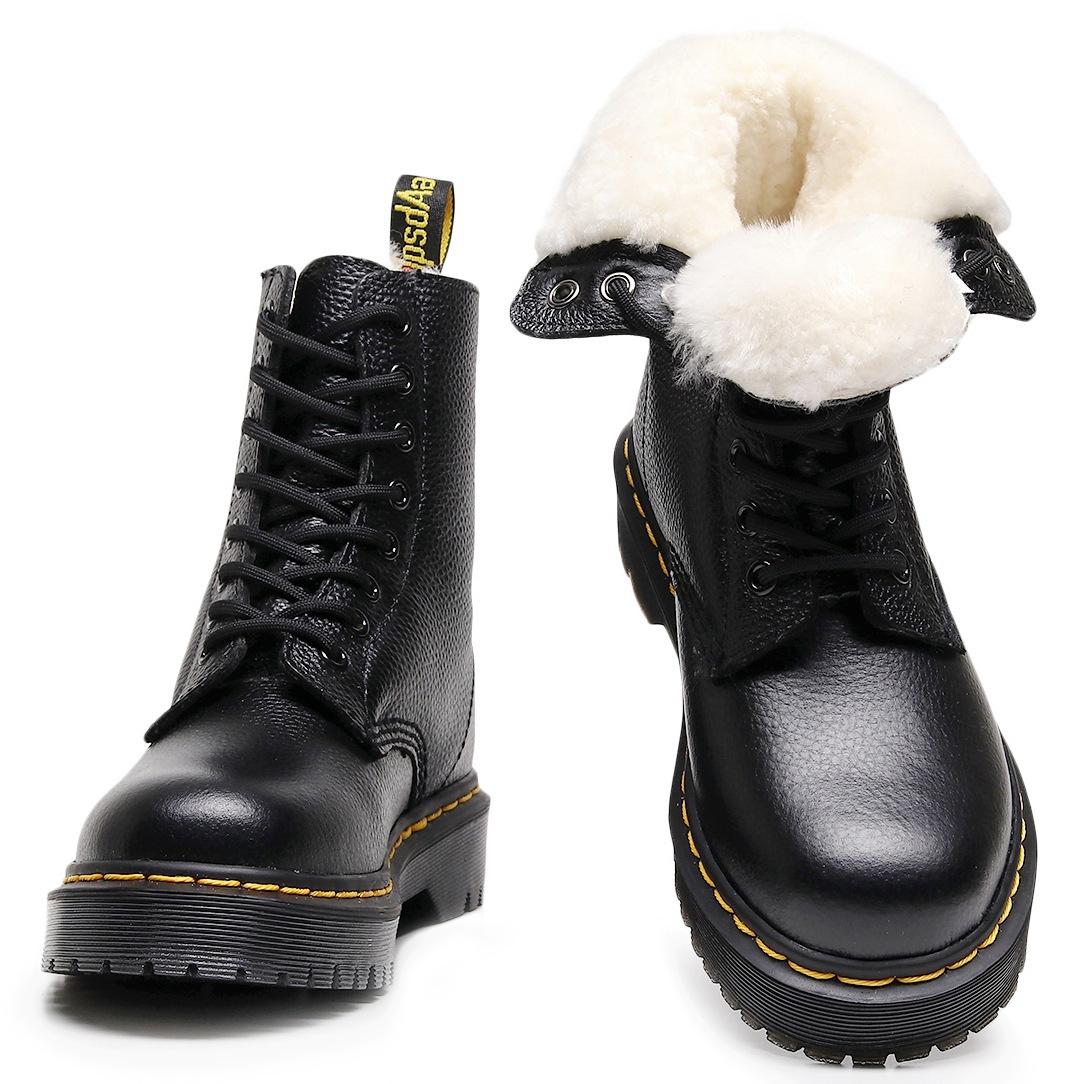 

Ботинки-инструменты с узором личи из натуральной шерсти, детские, из мягкой коровьей кожи первого слоя, короткие ботинки-инструменты, мотоциклетные ботинки, круглый носок, тренд 35