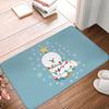 Bichon Frise Christmas Tree Anti-slip Doormat Floor Mat Absorbent Mat Carpet Rug for Kitchen Entrance Home Balcony Footpad Mats