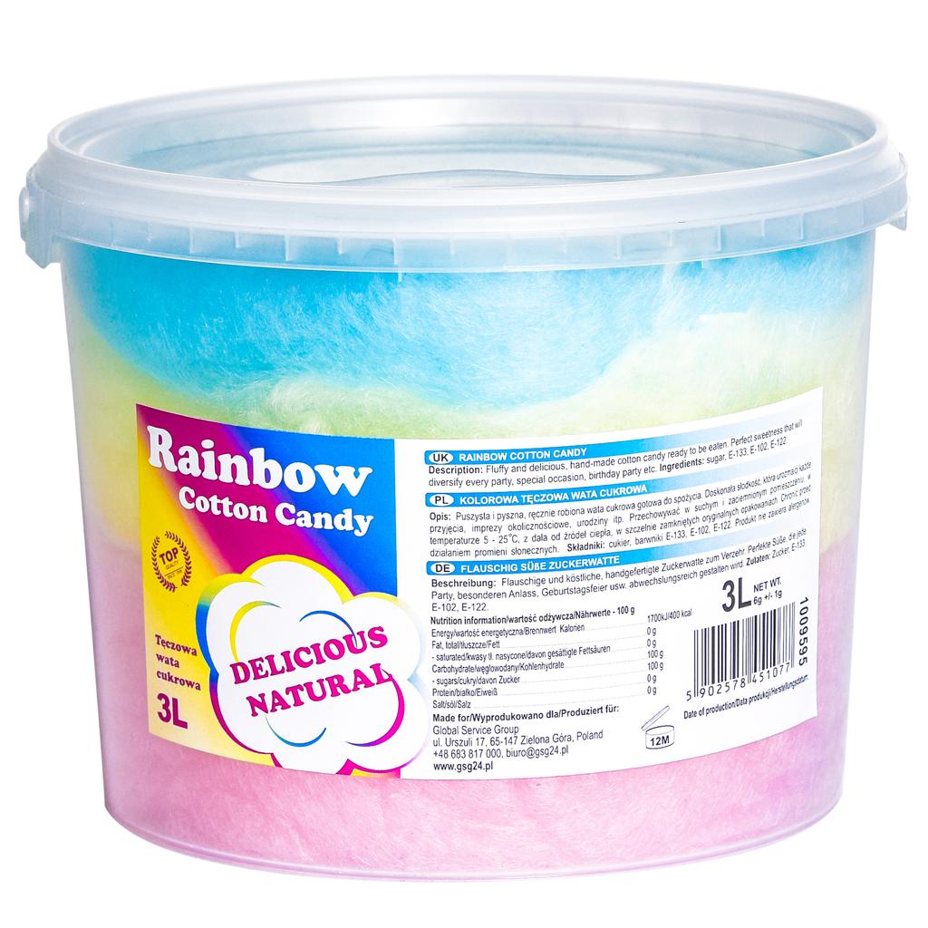 Zucchero Filato Arcobaleno 3L
