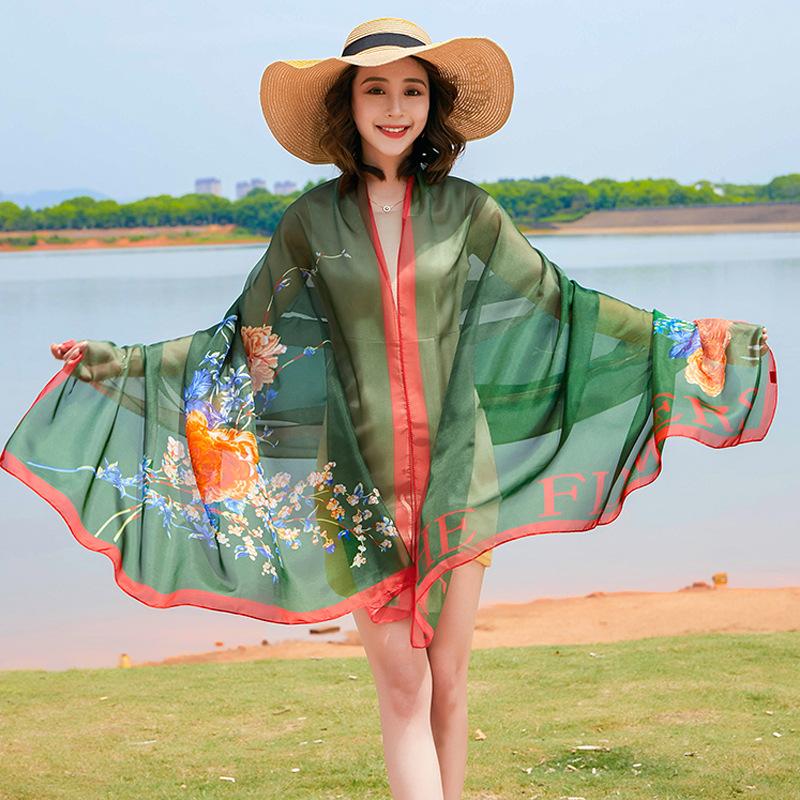 გაზაფხული/ზაფხული ახალი ქალის აბრეშუმის შარფი 90 * 90 სმ სიმულირებული აბრეშუმის ტილო კვადრატული შარფი მოდური პრინტიანი დიდი კვადრატული შარფი პროფესიონალური შარფი