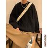 Brown sweater men's trendy winter oversize lazy style knitted sweater Japanese coat couple wear