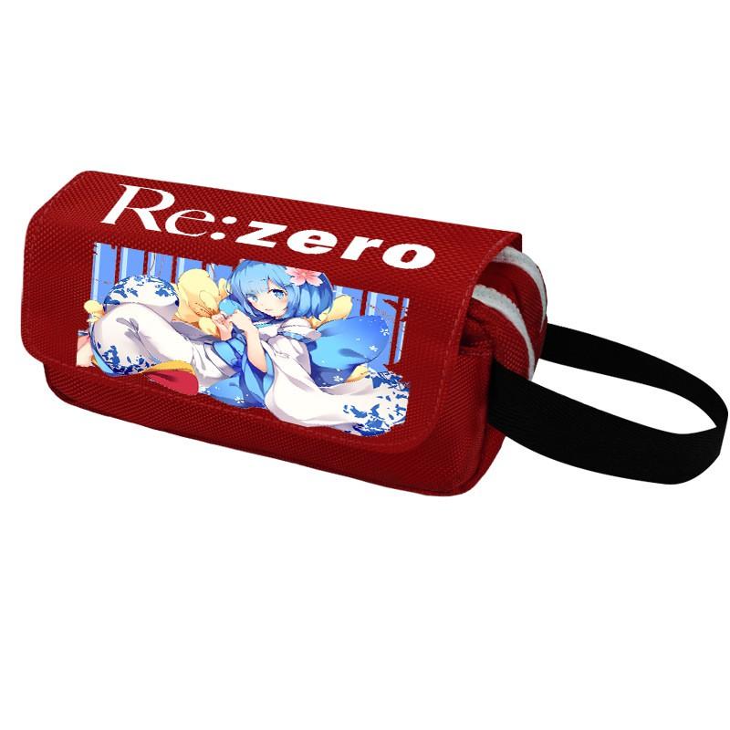 Anime Pencil Case Large Capacity Double Zipper Canvas Organizer Students