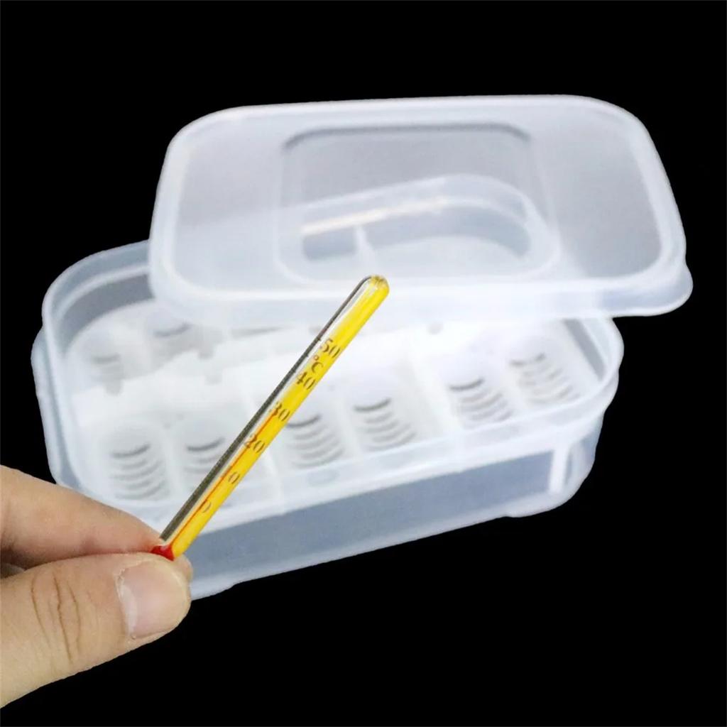 12 Grids Incubation Egg Carrier Box with Thermometer DIY Reptile Egg Incubator Geckos Snakes Lizards Tortoise Turtle Incubator