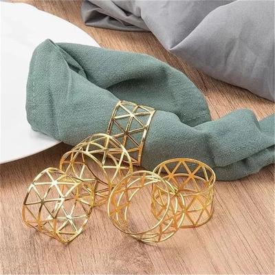 Metal Napkin Ring With Back Pattern 6pc