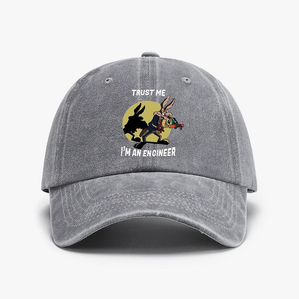Trust Me Im An Engineer hat For Unisex Vintage Distressed Washed Baseball Cap Classic Engineering Dad Hats Adjustable