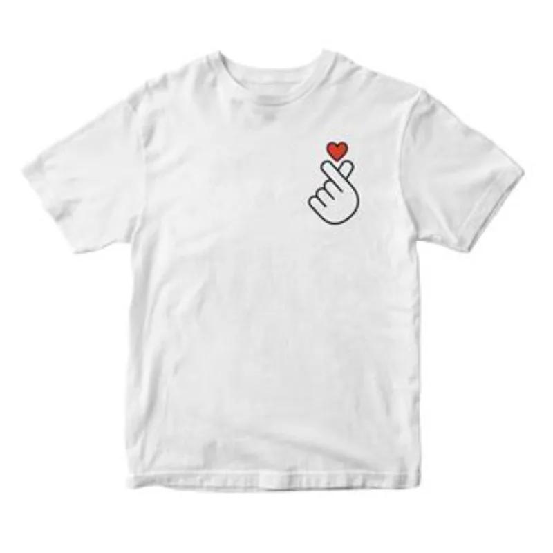 

Printed Top Womens High Quality Harajuku TShirt Short sleeved Heartbeat Creative Aesthetic Clothes streetwear Casual Top Tees S