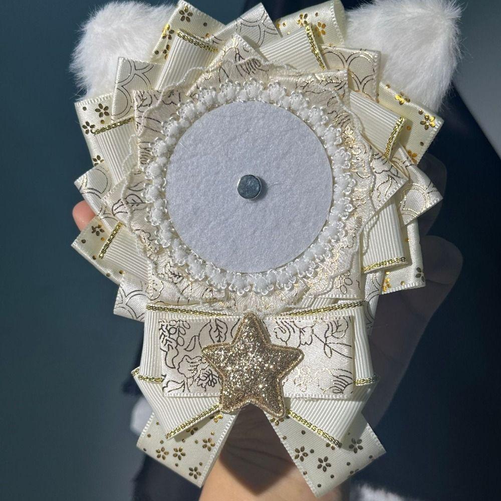 Lacework Cute Badge Holder Kawaii Badge Decoration Tray Anime Pins Display Base  Badge Organizer