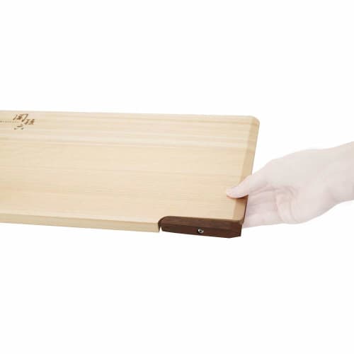 KAI Cutting Board Seki Magoroku Hinoki L 390 x 240 mm with stand Made in Japan Dishwasher safe AP5226