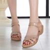 Fashion Genuine Leather Women's Sandals Big Size New Summer Wedges Women's Sandals Casual Mother Sandals Luxury Ladies Shoes