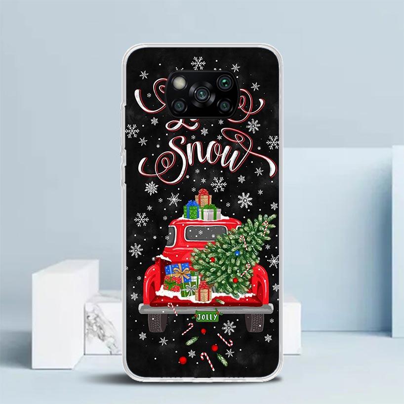Merry Christmas Tree Snow Phone Case For Xiaomi Poco F7 Ultra X5 X6 X7 Pro M7 Redmi 15C 15 13C 13 12C 12 10C 10 10A 9 9C 9A 9T C