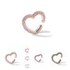 Crystal Multicolor Chic Heart Ear Cuffs For Men And Women Fashion Jewelry