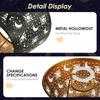 2Pcs Metal Table Lamp Shade Sun Moon Star Pattern Hollow Out Iron Lampshade Cover for Table Lamps Small Chandeliers Wall Lamps