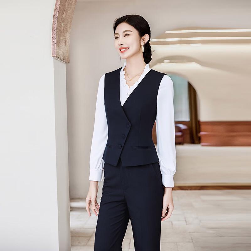 Tluoman Women's Professional Vest & Flared Pants Suit