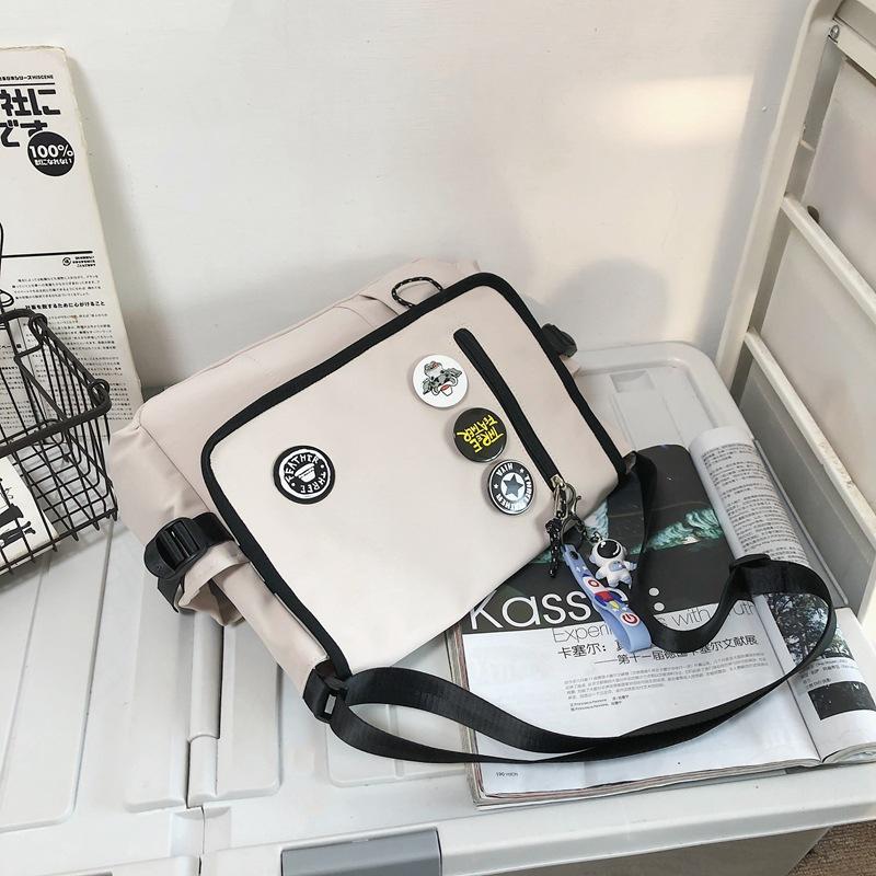 Trendige Nylon-Crossbody-Tasche für Herren, große Kapazität, japanischer Stil, Messenger Bag, lässige Schultertasche im Harajuku-Stil, Sac Bags