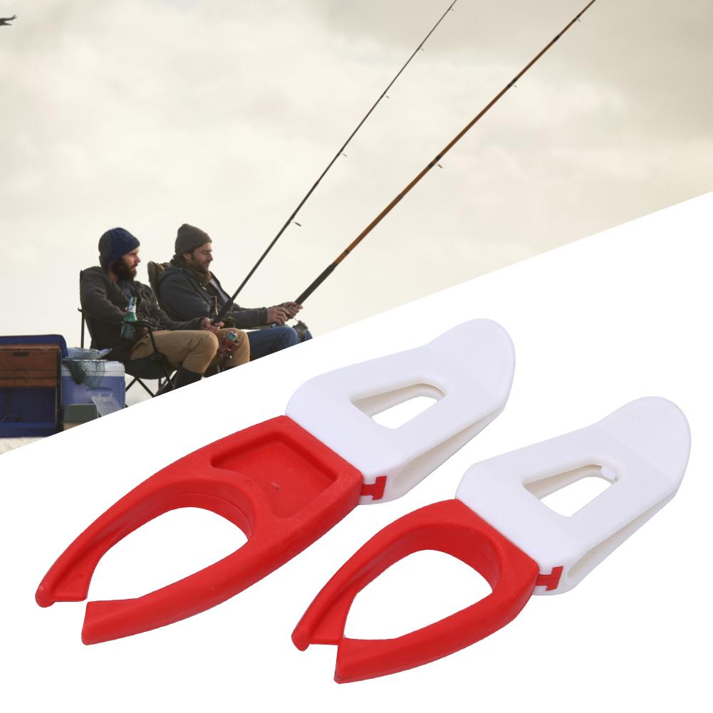 2 pcs Removable Plastic Fishing Tackle Fishing Rod Pole Rack Fish Clip Bracket Accessories