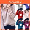 Luxurious Women Winter Warm Turtleneck Sweater Pullover With Cozy Knitted Design