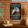 2D Flat Veterans Day, American Soldier Eagle Print Metal Sign, 8"x12" House Sign, Front Door Sign, Porch Sign Aluminium Wall Decor for Home Bedroom