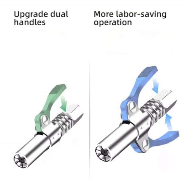 Butter Gun Mouth Lock Pliers Butter Nozzle Electric Pneumatic Manual Self-locking Oil Nozzle Gun Head Accessories Grease Gun