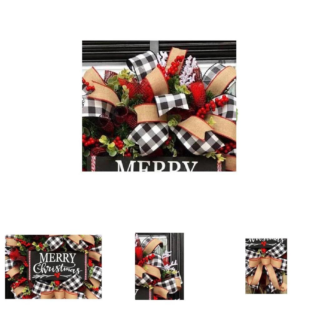 Exquisite Christmas Letter Wreath With Realistic Red Berry Bow Decor For Festive Charm