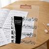 Music Theme Paper Clip Board Transparent Thickened Writing Clipboard Creative Portable Document Holder School Office Supplies