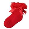 1Pair Lace Floral Baby Socks Toddlers Infants Cotton Ankle Bow Socks