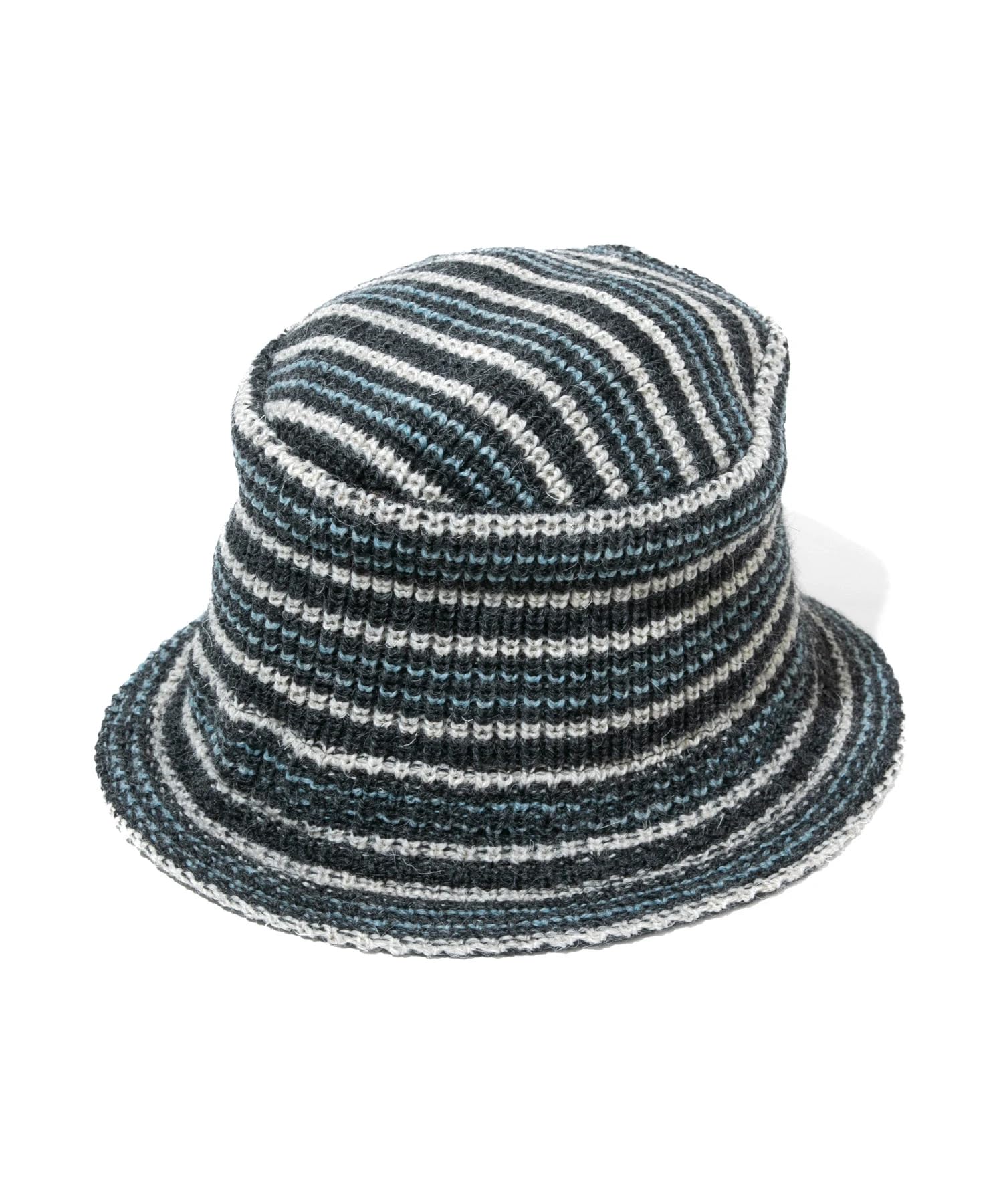 

[Highland 2000] Панама прямая в рубчик с разноцветными полосками, угольный, свободный размер