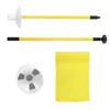 Practice Golf Hole Pole Cup Flag Stick Detachable 2 Section Golf Putting Green FlagstickYellow