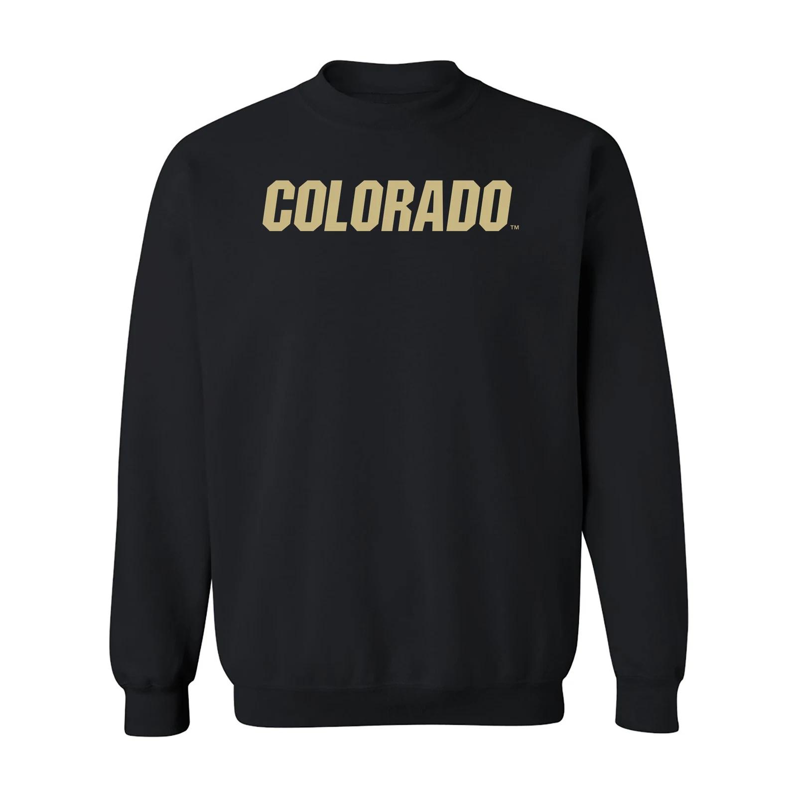 University of Colorado Buffaloes Basic Block Crewneck Sweatshirt - Small - Black L