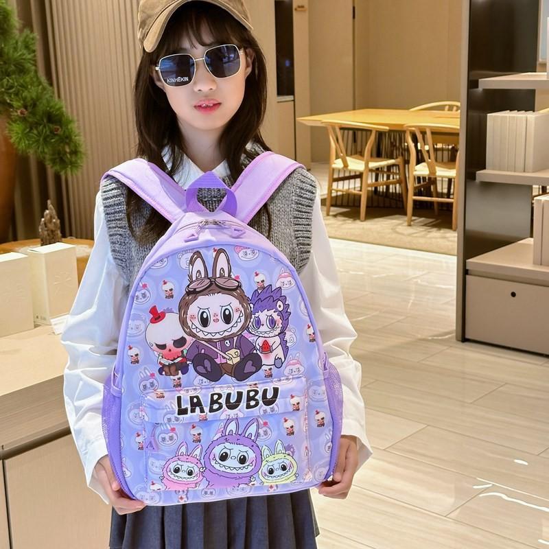 Adorable Bubble Mart Labubu Children Backpack Lightweight Nylon For School And Outdoor Fun