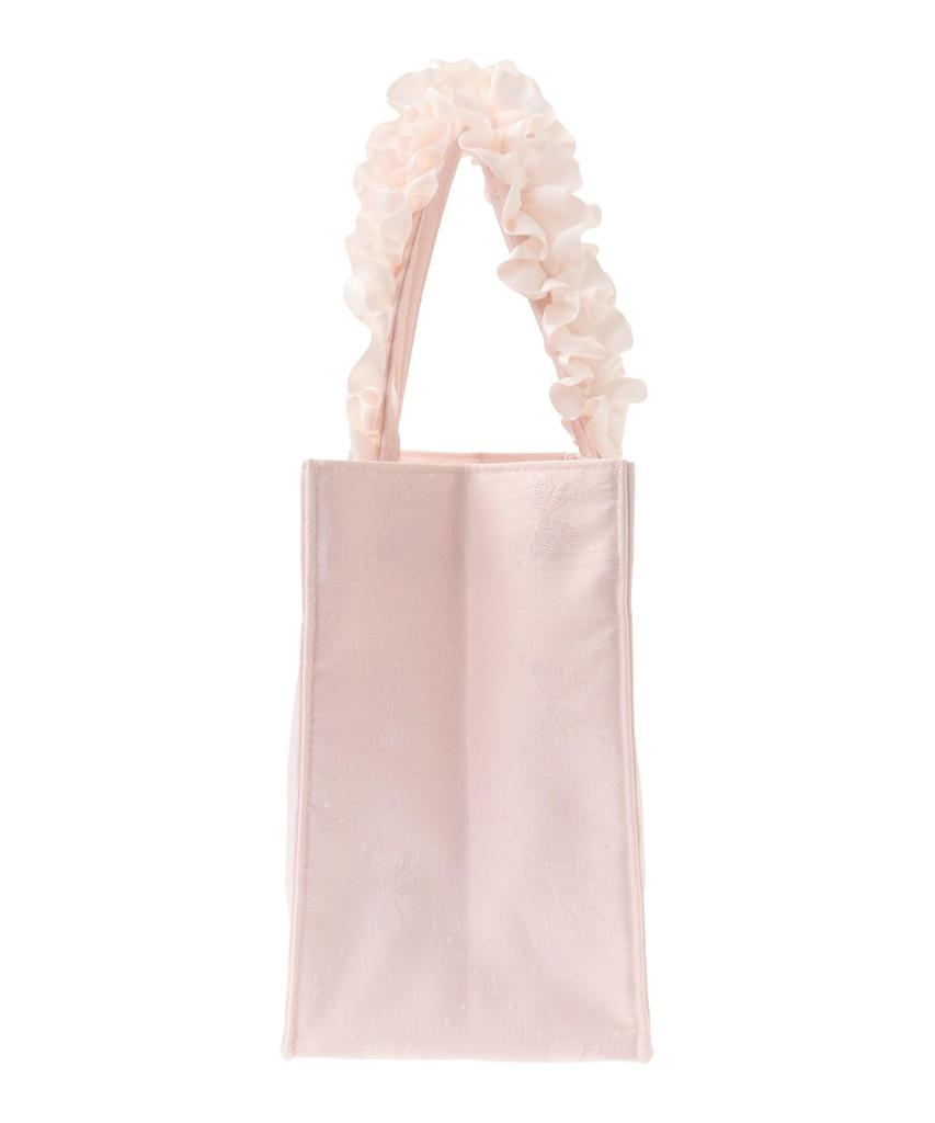 Maison De Fleur Tote Bag, E-commerce Exclusive Ribbon Pattern Jacquard Square Tote, Small, Women's, Pink