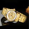 New Arrival Trendy Fashionable Automatic Non Mechanical Waterproof Men'S Watch High Grade Gold Tone Dragon Quartz Watch Men'S WatchFashion Jewelry