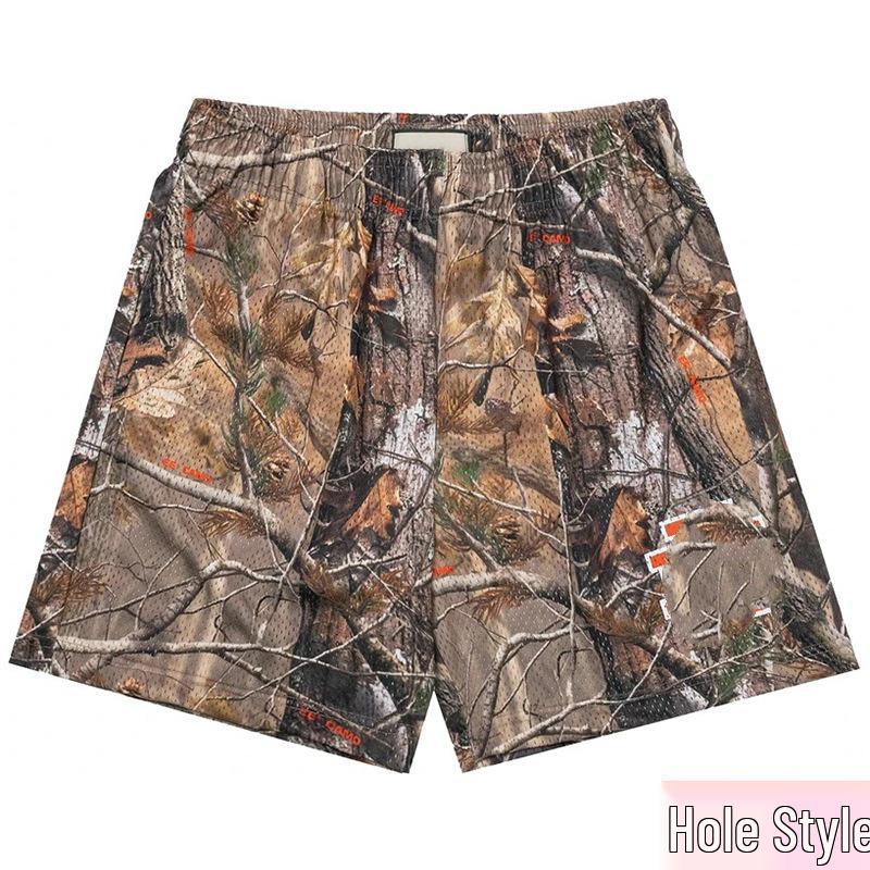 

Мужские летние быстросохнущие сетчатые баскетбольные шорты - дизайн «Опавший лист» M