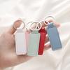 Short Doublesided PU Leather Keychain Car Thread Gift Metal Pendant Waist Strap Key Chain Keyholder for Key Chain Supplies