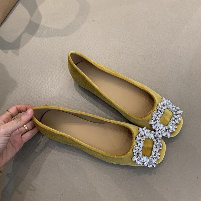 Gentle Fairy Wind Single Shoes Female 2025 New French Temperament Elegant Satin Rhinestone Inner Height-increasing Evening Shoes