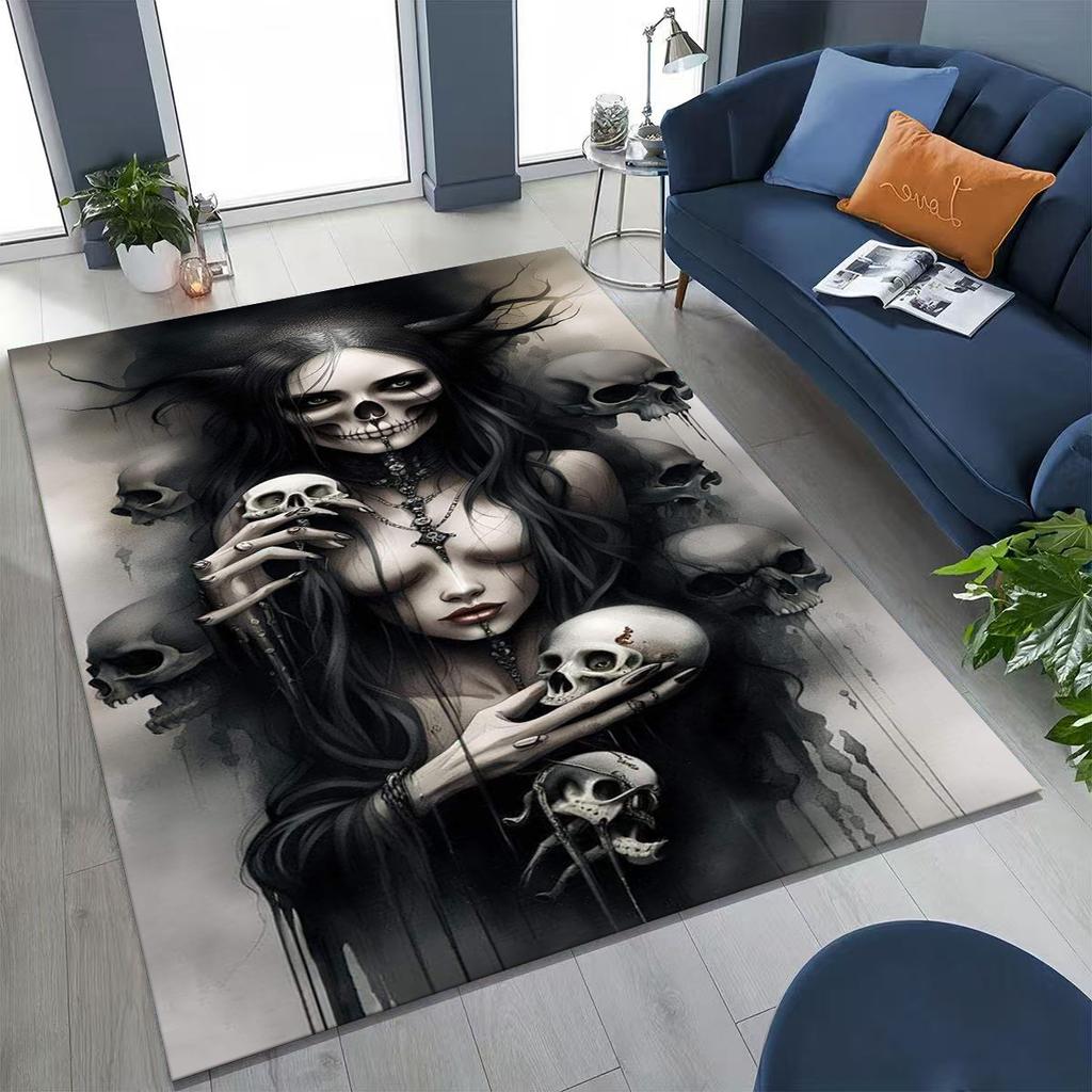 27 Style Terrifying Ghost Spirit Apparition Specter Gothic Rug for Bedroom Living Room Sofa Home Doormat Decor,Non-slip FloorMat