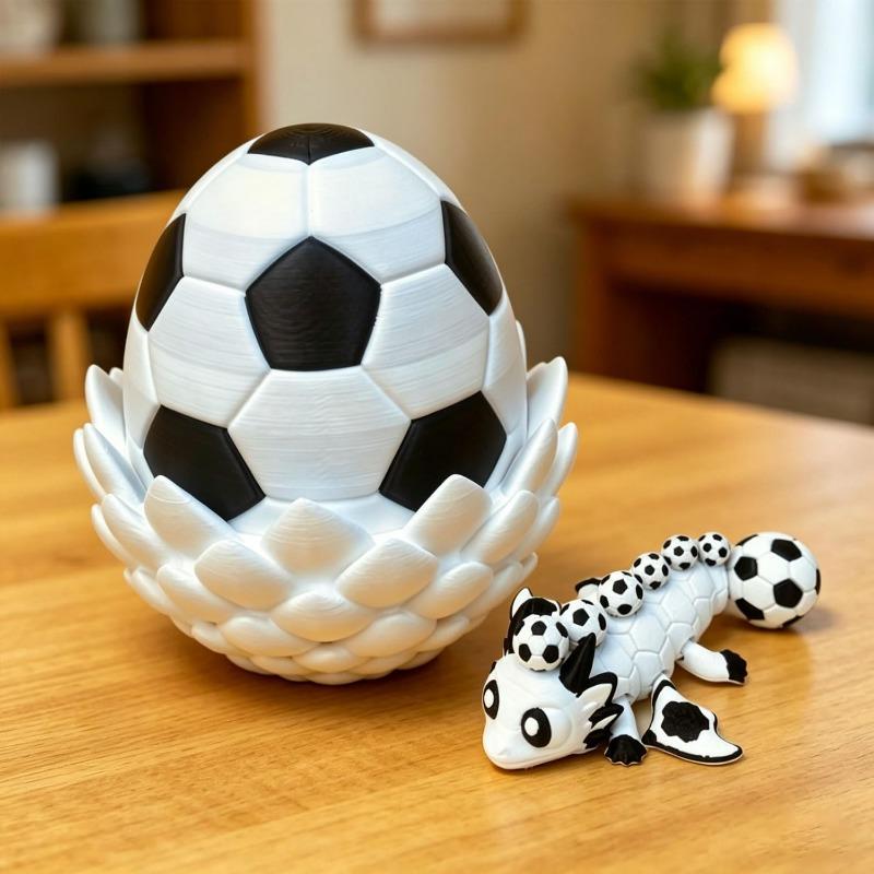 3D Printed Dragon Egg with Dragon Inside, Cute Fun Stuff Fidget Toy for Home Desk Decoration, Ideal for Christmas
