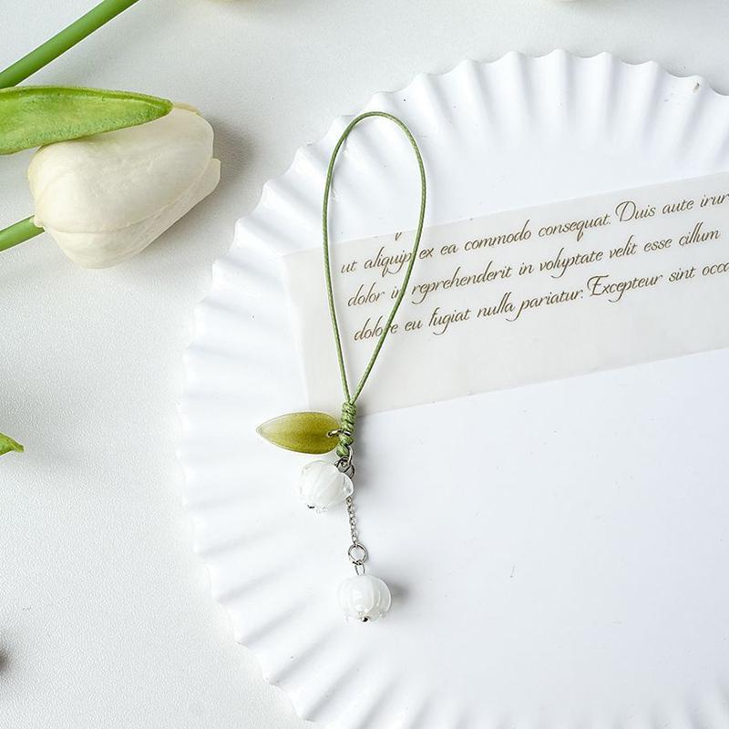 Flower Mobile Phone Straps Charm Cute For Phone Short Lanyard Hand Rope Kawaii Keychain Phone Strap Pendant