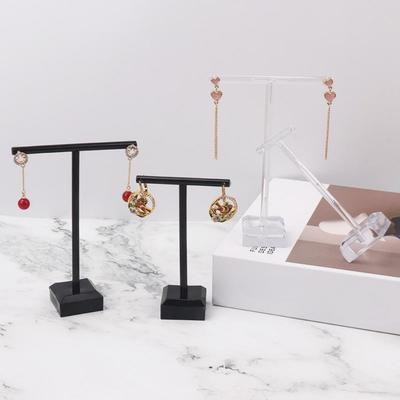 2Pcs Jewelry Display Rack T Shape Stand Show Charms Universal Professional Showcase Boutique Set Earrings Shelf