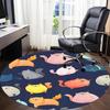 1pc Cats Pattern Office Round Area Rug, Under Office Chairs Bedroom Living Room Home Decor, Room Deco