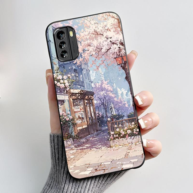 Popular Cartoon Black Case For Nokia G60 5G Cute Puppy Flying In The Sky Pattern Shell For Nokia G100 Anti-scratch Soft Casing