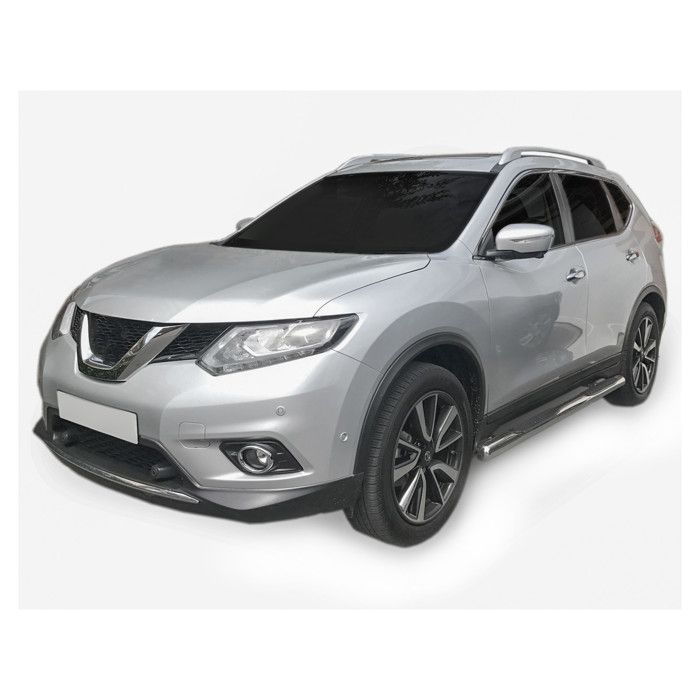 J&J AUTOMOTIVE Tubes Marche-Pieds Latéraux Marche Pieds Compatible Avec Nissan X-Trail T32 depuis 2014, 2 pcs, fixation