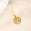 Huajie Owl Tree Branch Design Round Pendant Necklace for Women Light Luxury Banquet Fashion  Gift