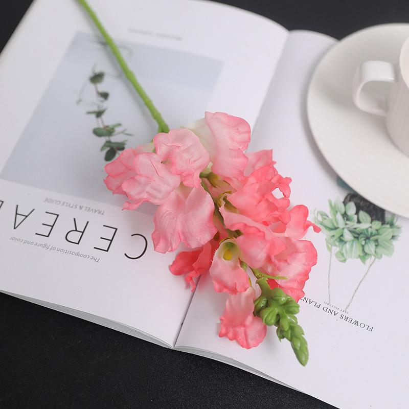 Faux Violet Silk Flower Wedding Decoration Bouquet Snapdragon Fake Flowers Wedding Party Table Floral Decor Accessories